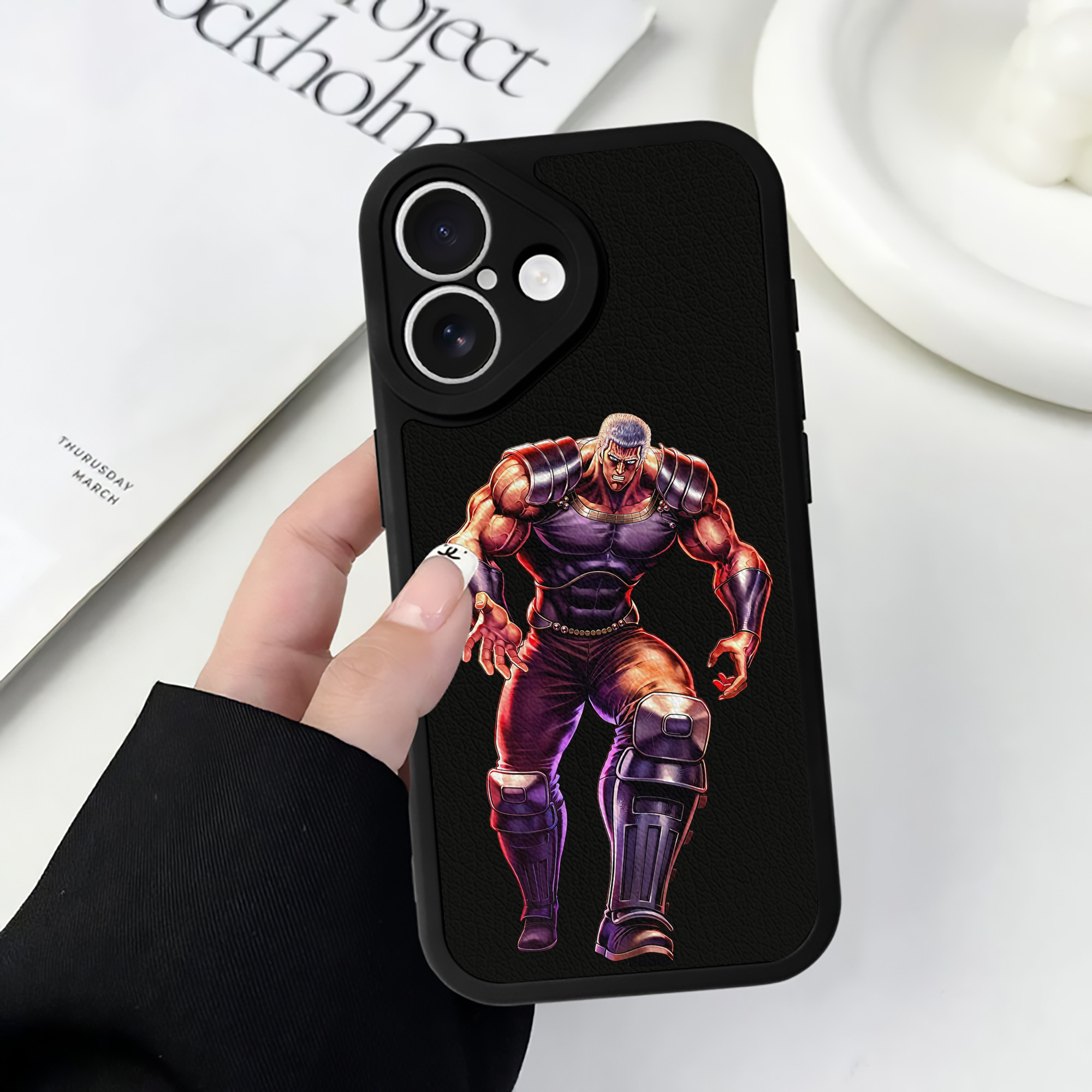（画像用） 北斗の拳 Fist of the North Star 【iPhone 16シリーズ対応】シリコンスマホケース（レザー調） 材質：シリコン